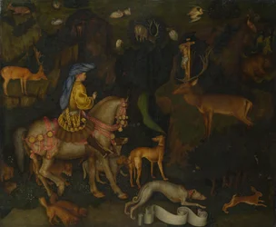 La visión de San Eustaquio, c. 1440