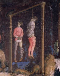 Los ahorcados, detalle de San Jorge y la Princesa