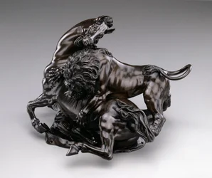 León atacando a un caballo, c.1580/90