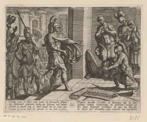 Cerialis perdona a los soldados romanos que ayudaron a Julius Civilis Las guerras de Batavia contra los romanos (título de la serie) Batavorum cum Romanis Bellum (título de la serie)