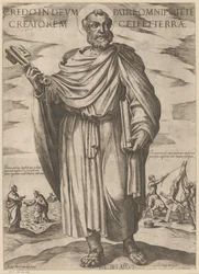 de san pedro Creo en dios padre todopoderoso creador del cielo y de la tierra (título sobre objeto) Cristo, María en de apóstol (título de la serie)