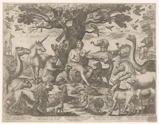 Orfeo encanta a los animales con su música