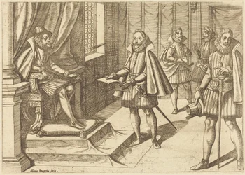Felipe II de España en su trono