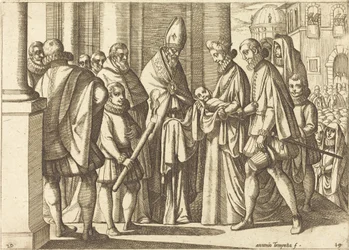 Felipe de Niño ante Margarita de Austria
