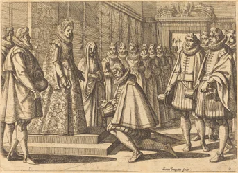 Felipe de España ante Margarita de Austria