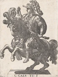 Placa 4: Emperador Cayo a caballo, de 