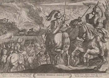 Placa 7: Los egipcios persiguiendo a los israelitas, de 