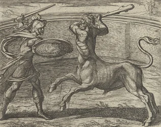 Teseo y el Minotauro Minotaurum Theseus vincit, de Las Metamorfosis, Publicado después de 1606
