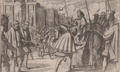 Entrada triunfal de Margarita de Austria en Milán, de La vida de Margarita de Austria, 1612