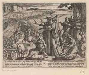 Mujeres y niños ven a Julius Civilis derrotar a los romanos Las guerras de Batavia contra los romanos (título de la serie) Batavorum cum Romanis Bellum (título de la serie)