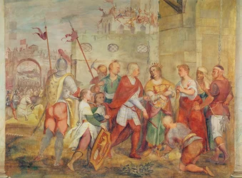 Jacopo Barbarigo liberando a la Reina Margarita de Hungría de los turcos en 1426