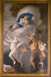 Mural del alzado norte que representa a Alfeo y Aretusa, La Casa de los Banquetes