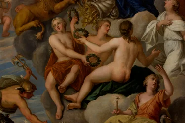 Las Tres Gracias, detalle del Salón de la Reina