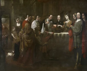 El bautismo de San Francisco, c.1729-33 (óleo sobre lienzo)