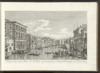 Gezicht op het Canal Grande, Palazzo Grimani en Ca