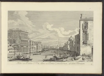 Gezicht op het Canal Grande en Campo San Vio te Venetië De un lado de la calle de San Vito, del otro de la casa de los Cornelio, en el mismo recibo (título sobre objeto) Las vistas más famosas de la ciudad de Venecia