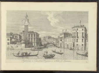 Gezicht op het Cannaregio en Palazzo Labia te Venetië Entrada al Canal Real desde el templo de S. Jeremías (título sobre objeto) Las vistas más famosas de la ciudad de Venecia