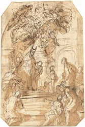Presentación de la Virgen en el Templo [recto]