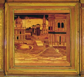 Panel de marquetería de la Grotta de Isabella d