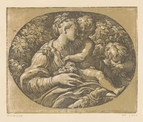 María con el Niño y Juan el Bautista María con la rosa