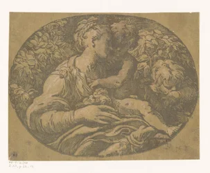 María con el Niño y Juan el Bautista
María con la rosa
