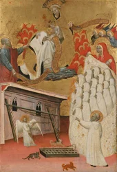 Santa Francesca Romana vestida por la Virgen