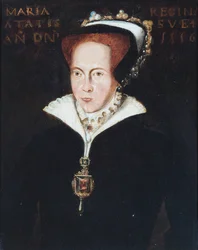 Retrato de la reina María (óleo sobre tabla)