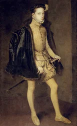 Retrato de Alessandro Farnese 1545-1592, Duque de Parma, 1557