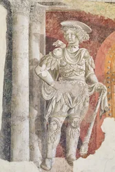 Santo caballero custodiando la Porta Clausa (fresco)