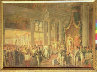 Coronación de Dom Pedro II (1825-91) (óleo sobre lienzo)