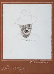 Autorretrato (dibujo a tinta china)