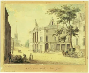 El antiguo Ayuntamiento (Federal Hall) de la ciudad de Nueva York, 1798