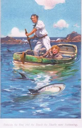 Entre el arrecife y la playa nadaban los tiburones, 1900s