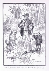 ¡Abajo Romulus, abajo señor!, dijo Ready al perro, 1900s