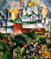 Paisaje con el Monasterio de la Trinidad-Sergio