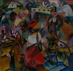 El estudio de similitudes simbólicas en el retrato de Marianna Lentulova, 1912