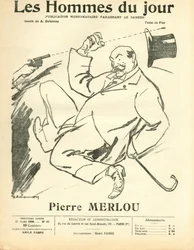 Portada de "Les Hommes du jour", Satírico en N & B