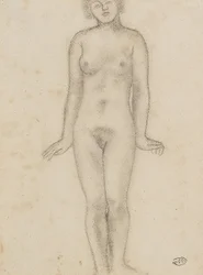 Estudio de Aristide Maillol para la escultura central de las Tres Ninfas