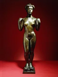 Bañista, con brazos levantados, c.1900