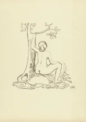 Mujer desnuda sentada junto a un árbol
Etude
L