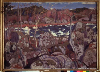 Primavera en Finlandia. Pintura de Arkadi (Arkady) Alexandrovich Rylov (1870-1939), óleo sobre lienzo