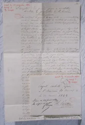 Carta describiendo los experimentos de Fizeau para determinar la velocidad de la luz