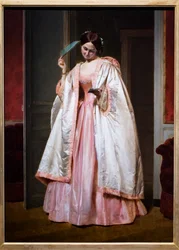 Joven leyendo una carta, hacia 1851 (Óleo sobre madera)