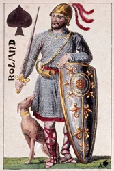 Representación del caballero Roldán (o Hroudland), Marqués de las Marcas de Bretaña (detalle)
