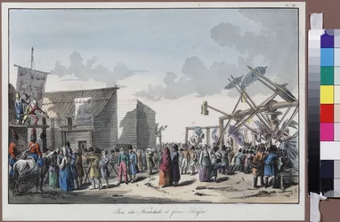 Paseo en columpio en una feria rusa por Houbigant, Armand-Gustave
