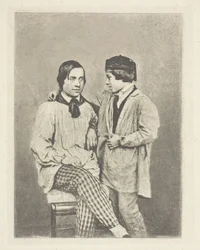 Padre campesino y su hijo