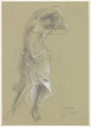 Mujer semidesnuda bailando