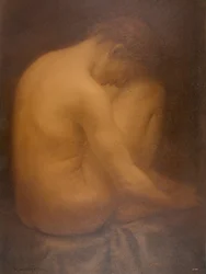 Desnudo masculino sentado