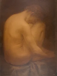 Desnudo masculino sentado