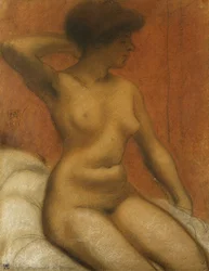 Desnudo sentado